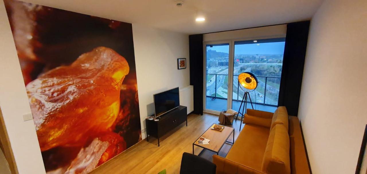 Apartament Bursztynowy Modern Tower กดิเนีย ภายนอก รูปภาพ